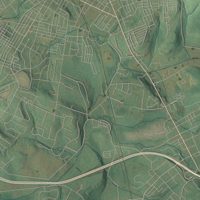 Second close-up of the map of Georges, Pennsylvania print showing more streets and buildings