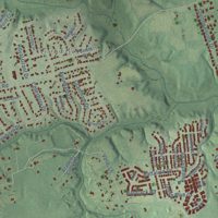 Second close-up of the map of Georgetown, Virginia print showing more streets and buildings
