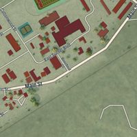 Second close-up of the map of Gerlach, Nevada print showing more streets and buildings