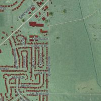 Second close-up of the map of Germantown, Ohio print showing more streets and buildings