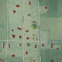 Second close-up of the map of Geuda Springs, Kansas print showing more streets and buildings