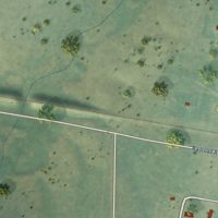Second close-up of the map of Geyser, Montana print showing more streets and buildings