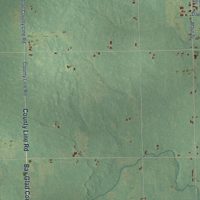 Second close-up of the map of Gibson, Michigan print showing more streets and buildings