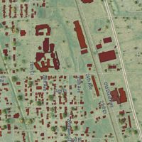 Second close-up of the map of Gifford, Florida print showing more streets and buildings