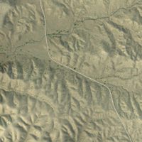 Second close-up of the map of Gila, New Mexico print showing more streets and buildings