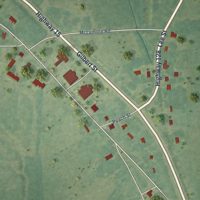 Second close-up of the map of Gilbert, Louisiana print showing more streets and buildings