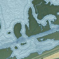 Second close-up of the map of Gilgo, New York print showing more streets and buildings