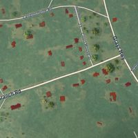 Second close-up of the map of Gillisonville, South Carolina print showing more streets and buildings