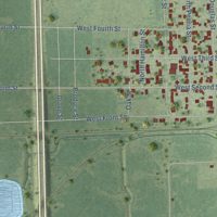 Second close-up of the map of Gilman, Illinois print showing more streets and buildings