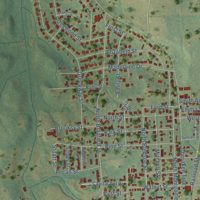 Second close-up of the map of Gilmer, Texas print showing more streets and buildings