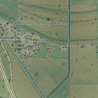 Second close-up of the map of Gilmore, Arkansas print showing more streets and buildings