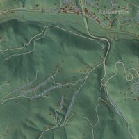 Second close-up of the map of Gilpin, Colorado print showing more streets and buildings