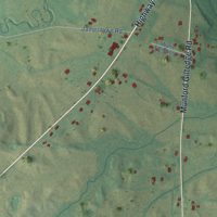 Second close-up of the map of Gilt Edge, Tennessee print showing more streets and buildings
