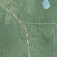 Second close-up of the map of Girard, Michigan print showing more streets and buildings