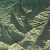Second close-up of the map of Glacier View, Alaska print showing more streets and buildings