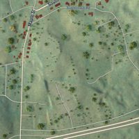 Second close-up of the map of Glade Spring, Virginia print showing more streets and buildings