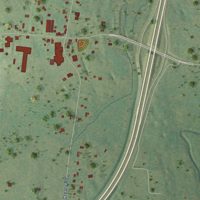 Second close-up of the map of Gladeville, Tennessee print showing more streets and buildings