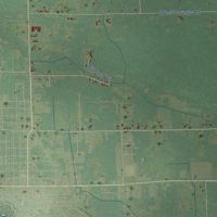 Second close-up of the map of Gladwin Township, Michigan print showing more streets and buildings