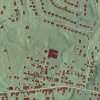 Second close-up of the map of Glasco, New York print showing more streets and buildings