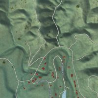 Second close-up of the map of Glen Ellen, California print showing more streets and buildings