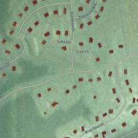 Second close-up of the map of Glen Gardner, New Jersey print showing more streets and buildings