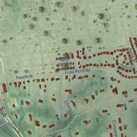 Second close-up of the map of Glen Head, New York print showing more streets and buildings