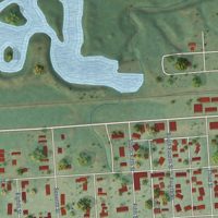 Second close-up of the map of Glen Ullin, North Dakota print showing more streets and buildings