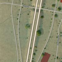 Second close-up of the map of Glendo, Wyoming print showing more streets and buildings