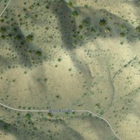 Second close-up of the map of Glennville, California print showing more streets and buildings