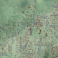 Second close-up of the map of Glenwood, Kitsap County, Washington print showing more streets and buildings