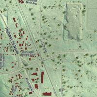 Second close-up of the map of Glenwood, Minnesota print showing more streets and buildings