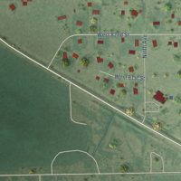 Second close-up of the map of Glenwood, Nebraska print showing more streets and buildings