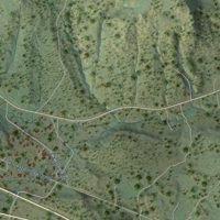 Second close-up of the map of Glorieta, New Mexico print showing more streets and buildings