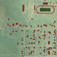 Second close-up of the map of Gobles, Michigan print showing more streets and buildings