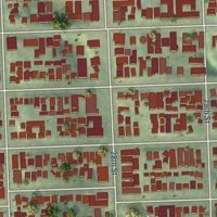 Second close-up of the map of Golden Hill, California print showing more streets and buildings