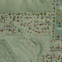 Second close-up of the map of Golden Valley, Nevada print showing more streets and buildings