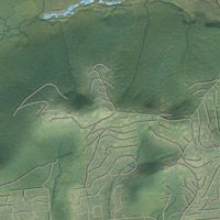 Second close-up of the map of Goldstream, Alaska print showing more streets and buildings