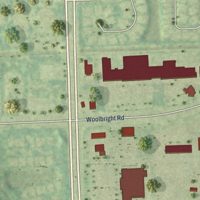 Second close-up of the map of Golf, Florida print showing more streets and buildings
