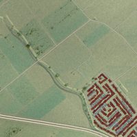 Second close-up of the map of Gonzales, California print showing more streets and buildings