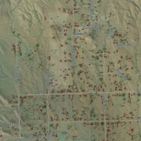 Second close-up of the map of Good Hope, California print showing more streets and buildings