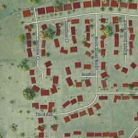 Second close-up of the map of Goodhue, Minnesota print showing more streets and buildings