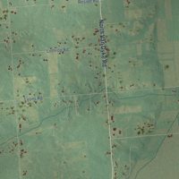 Second close-up of the map of Goodland, Michigan print showing more streets and buildings