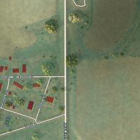 Second close-up of the map of Goodrich, North Dakota print showing more streets and buildings