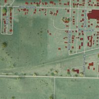 Second close-up of the map of Gordon, Nebraska print showing more streets and buildings