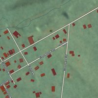 Second close-up of the map of Gordon, Pennsylvania print showing more streets and buildings