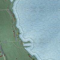 Second close-up of the map of Gore, Michigan print showing more streets and buildings