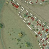 Second close-up of the map of Gorham, Illinois print showing more streets and buildings