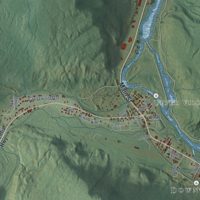 Second close-up of the map of Gorham, New Hampshire print showing more streets and buildings