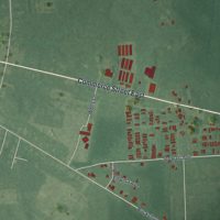 Second close-up of the map of Gouldtown, New Jersey print showing more streets and buildings