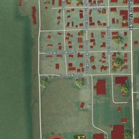 Second close-up of the map of Grace, Idaho print showing more streets and buildings